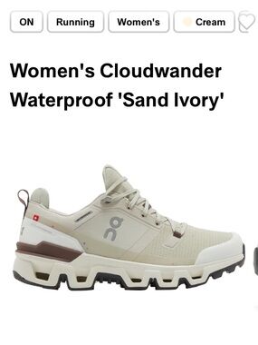 Cloudwander Waterproof - Sand Ivory - Size 8 - very minimal wear